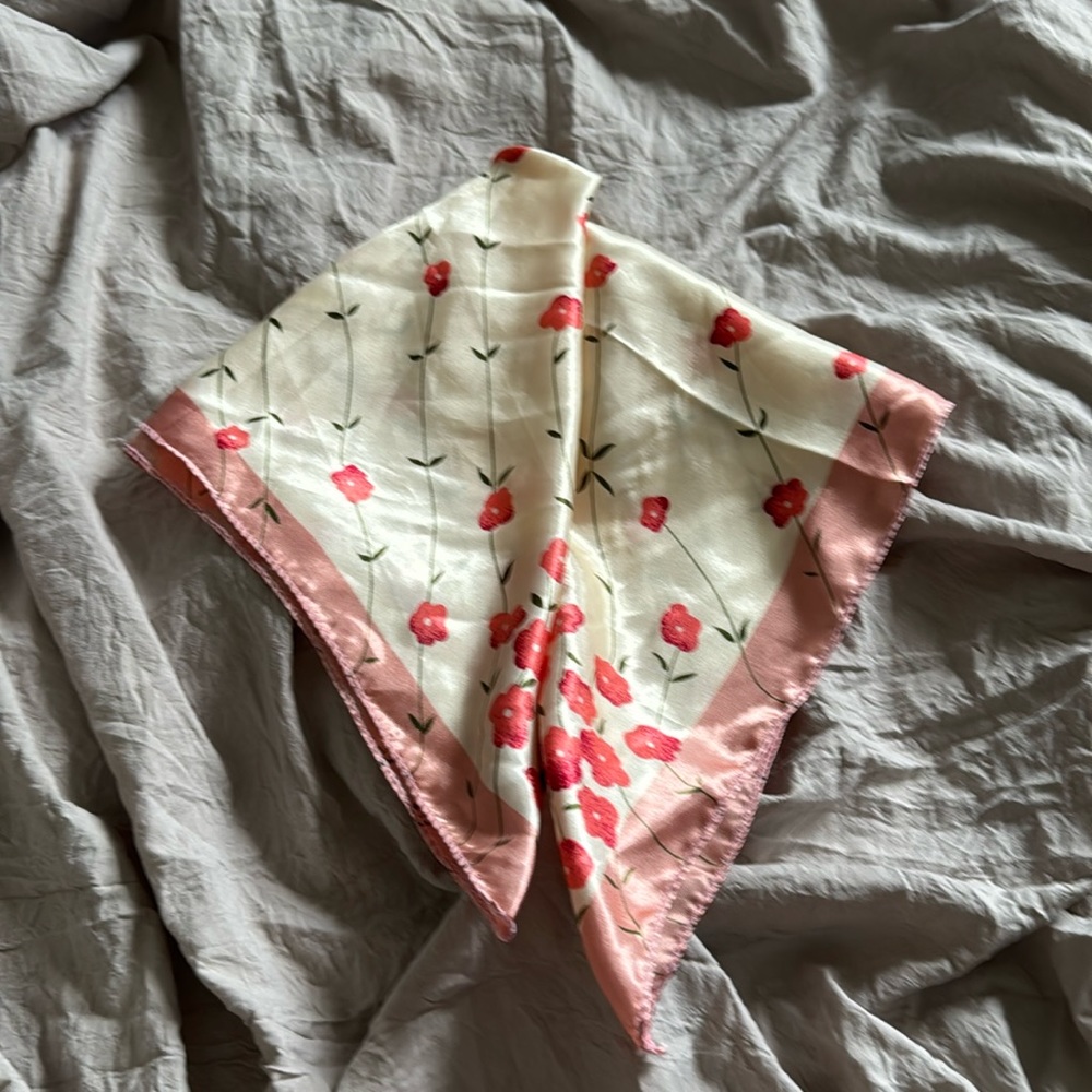 Floral silk bandana